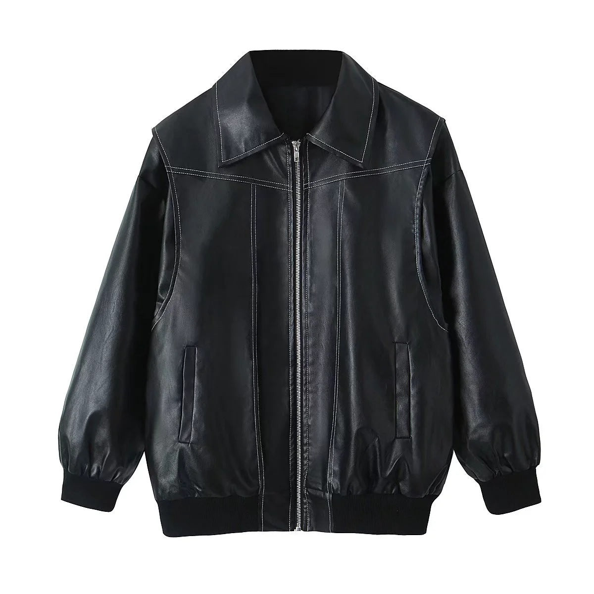 Veste en Simili Cuir Moto